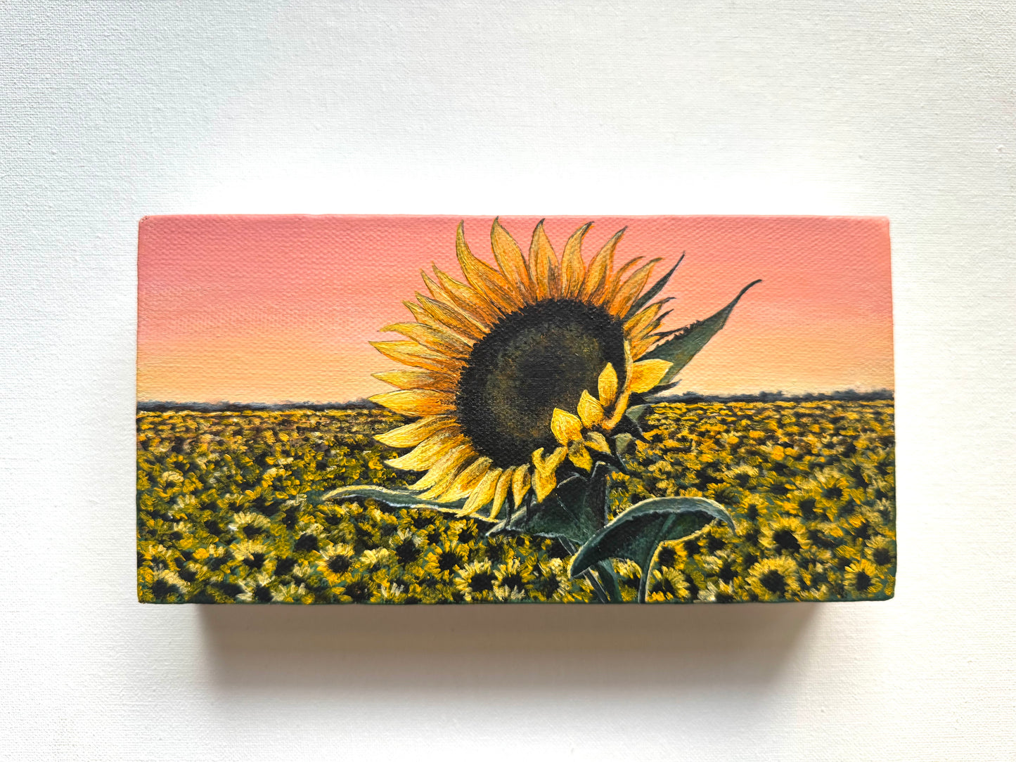 "Aurora" original acrylic painting on canvas (10.5 x 20 x 3.5cm)