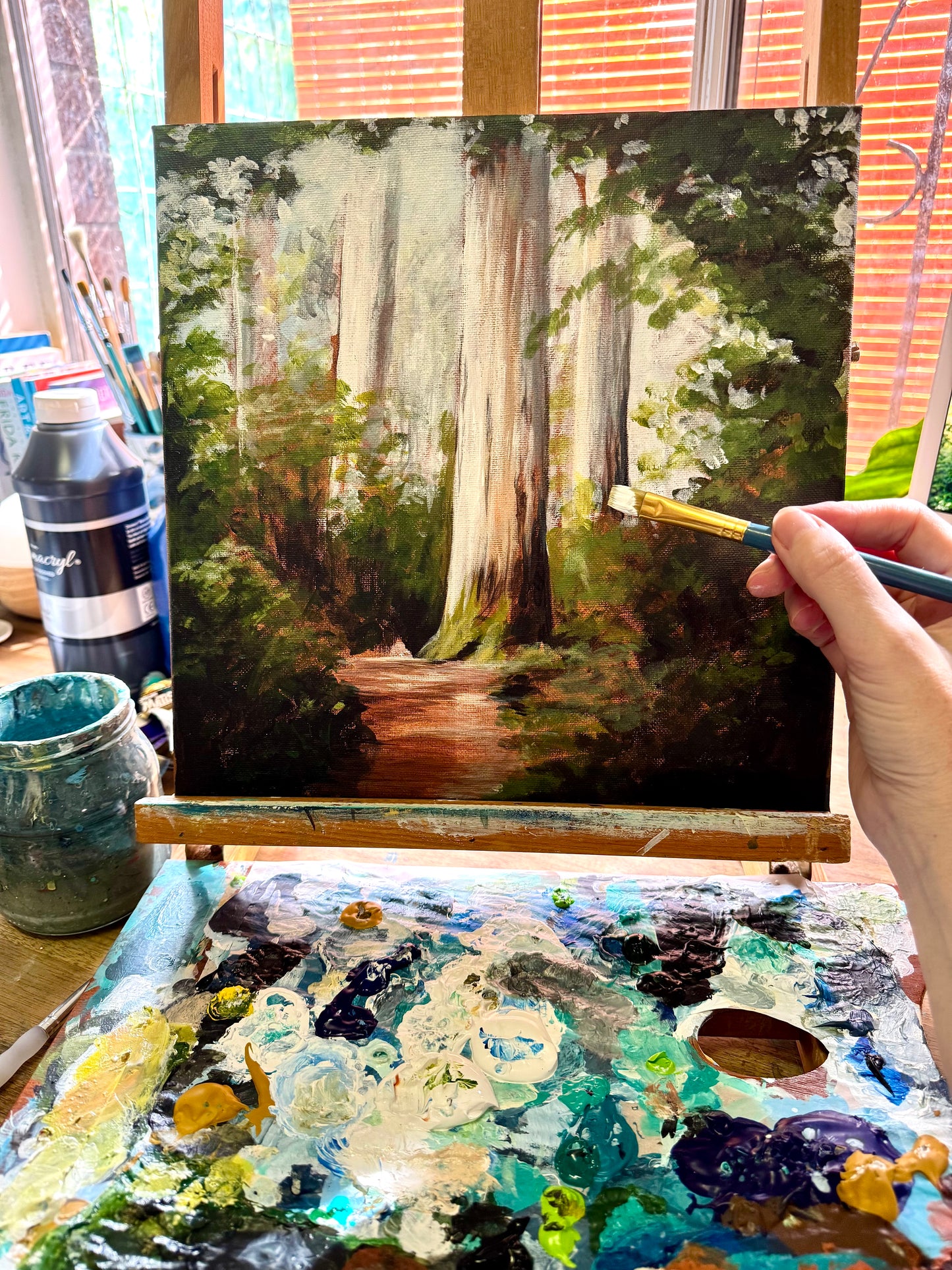 "Margaret’s Place" original acrylic painting on canvas (300 x 300mm)