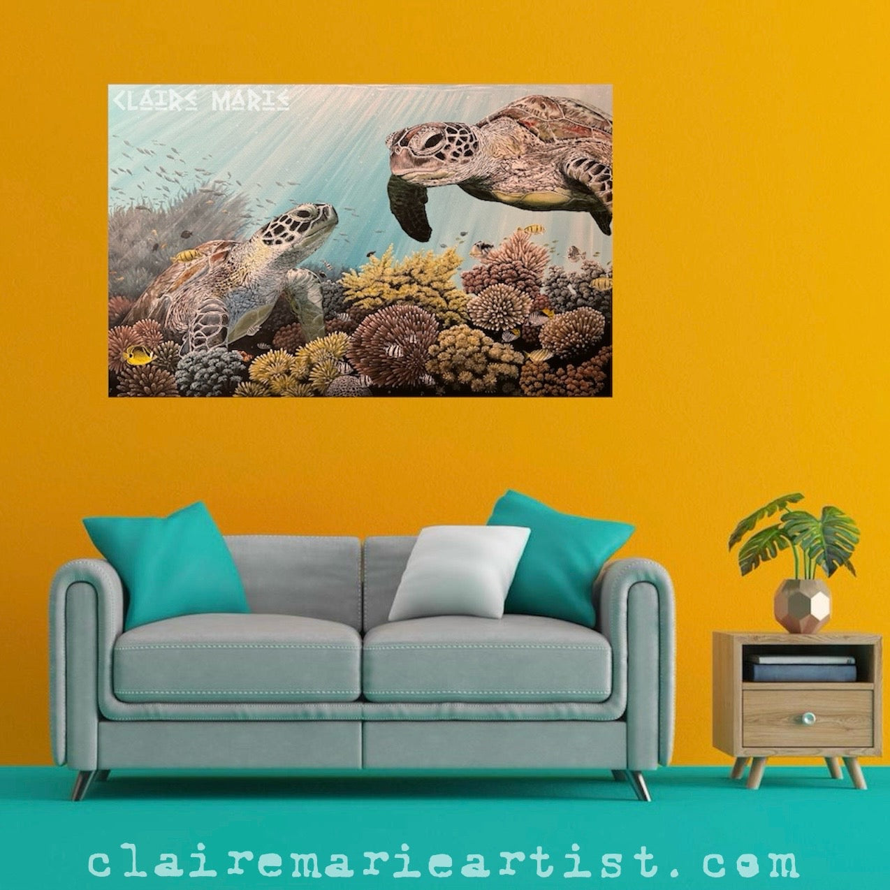 "Underwater Garden" - limited edition 100 x 62 cm rolled canvas print