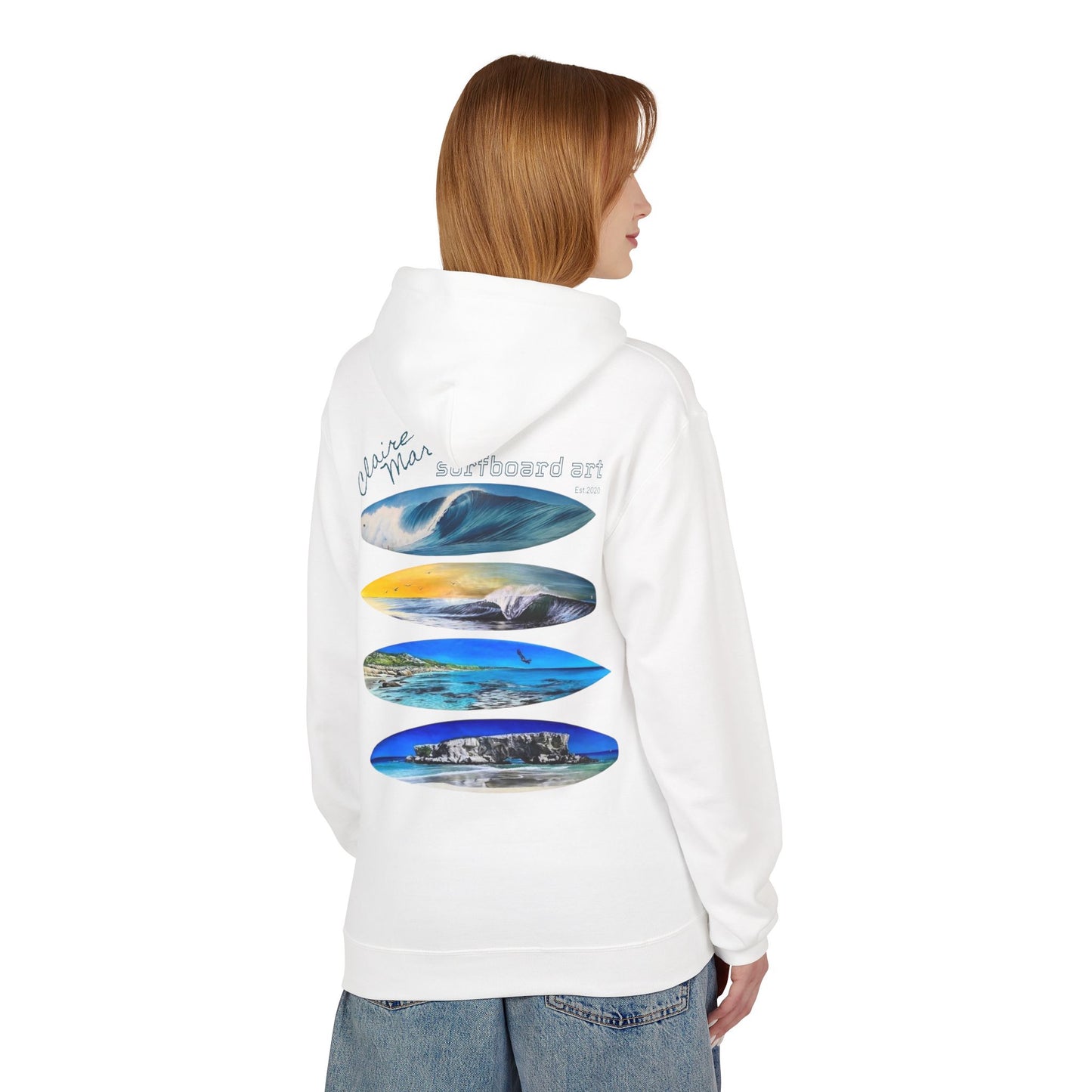 Claire Marie Surfboard Art Hoodie