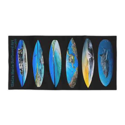 Claire Marie Surfboard Art Beach Towel