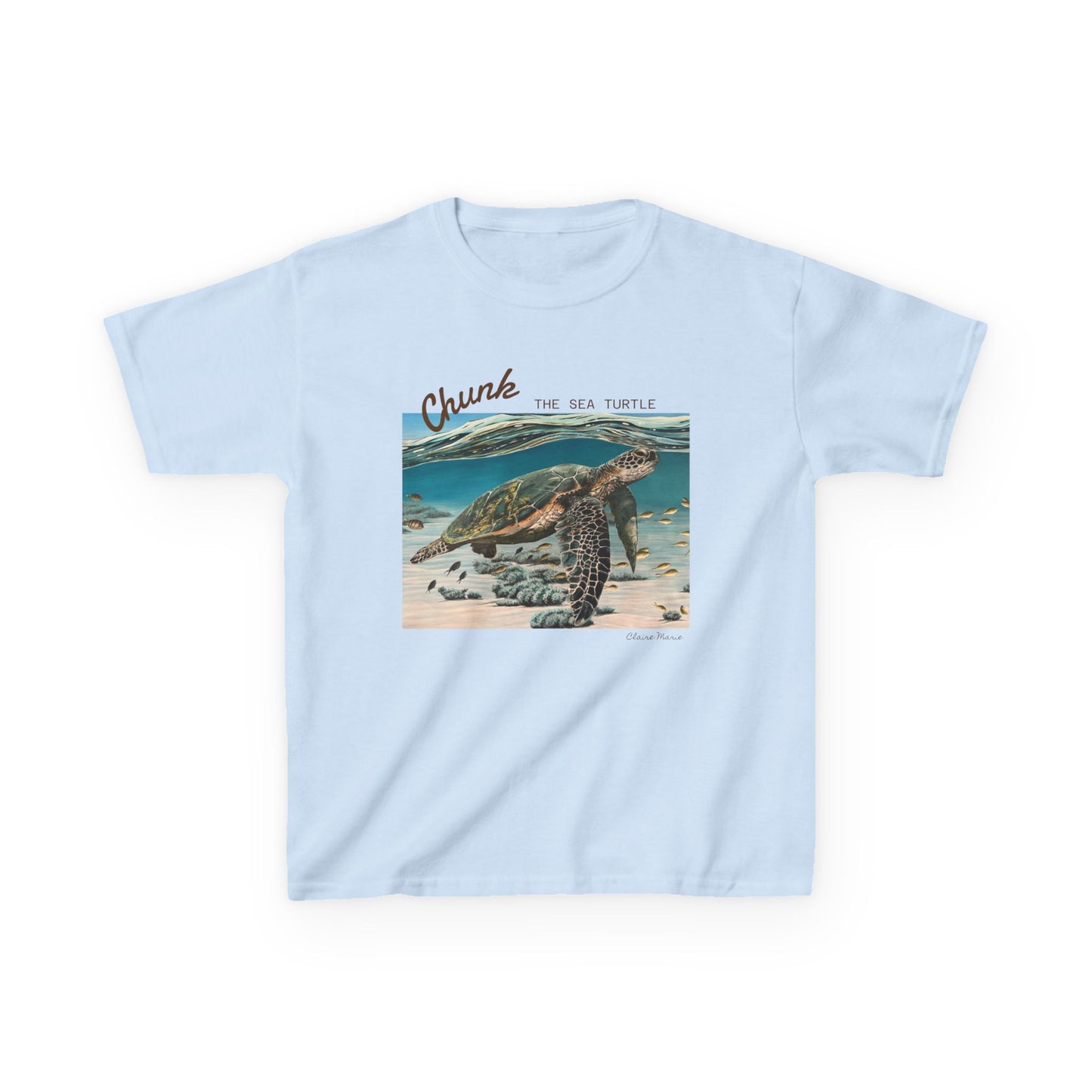 Sea Turtle Kids T-shirt - 'Chunk the Sea Turtle' design