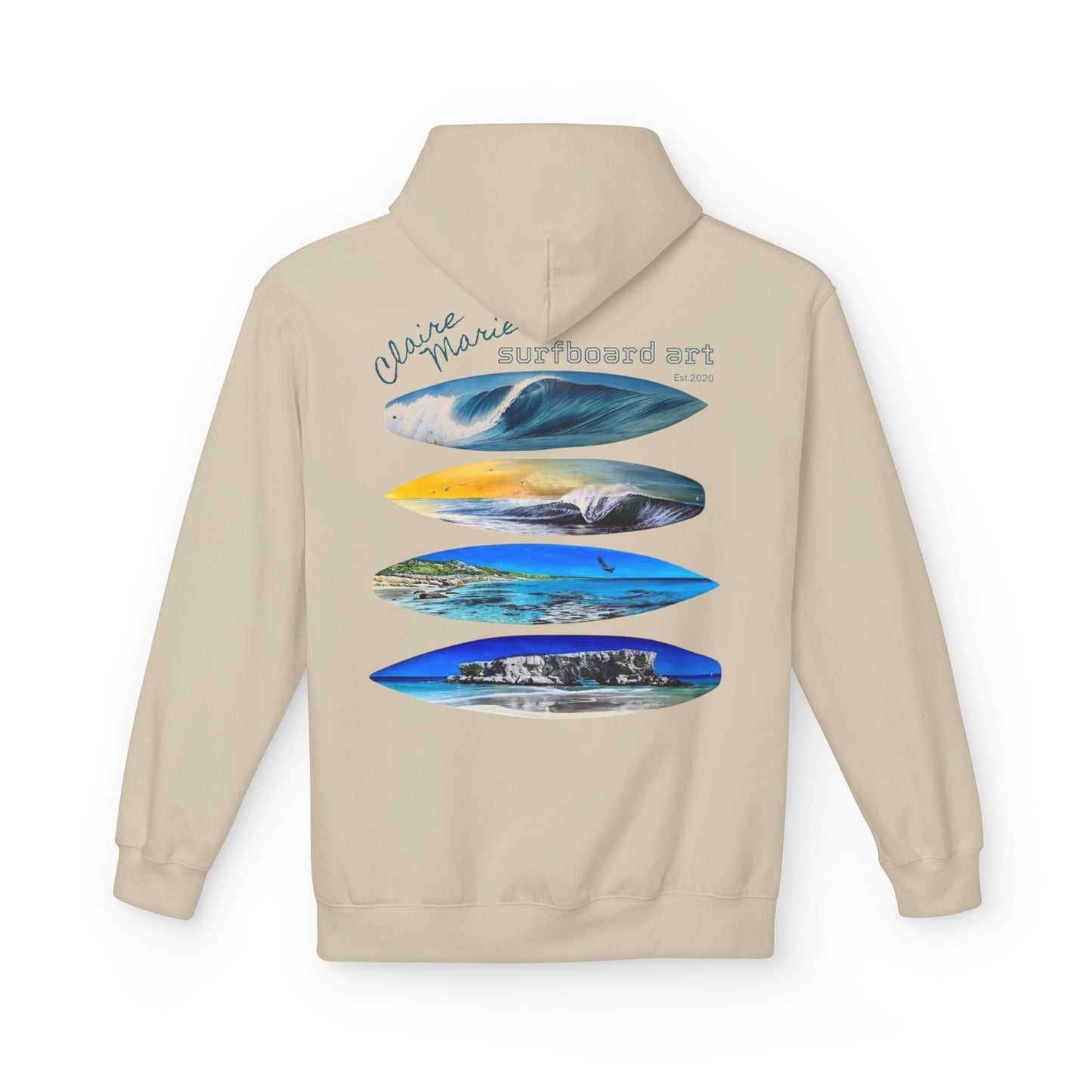Claire Marie Surfboard Art Hoodie