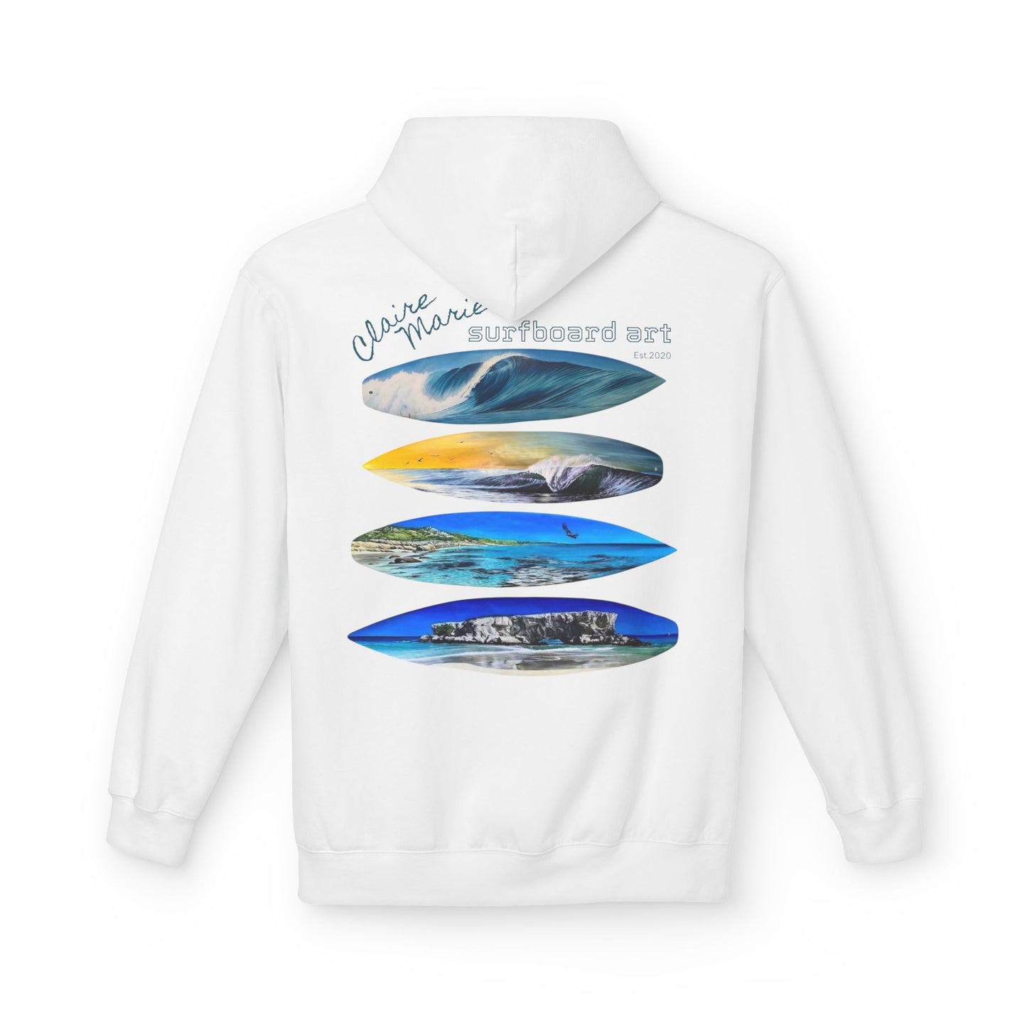 Claire Marie Surfboard Art Hoodie