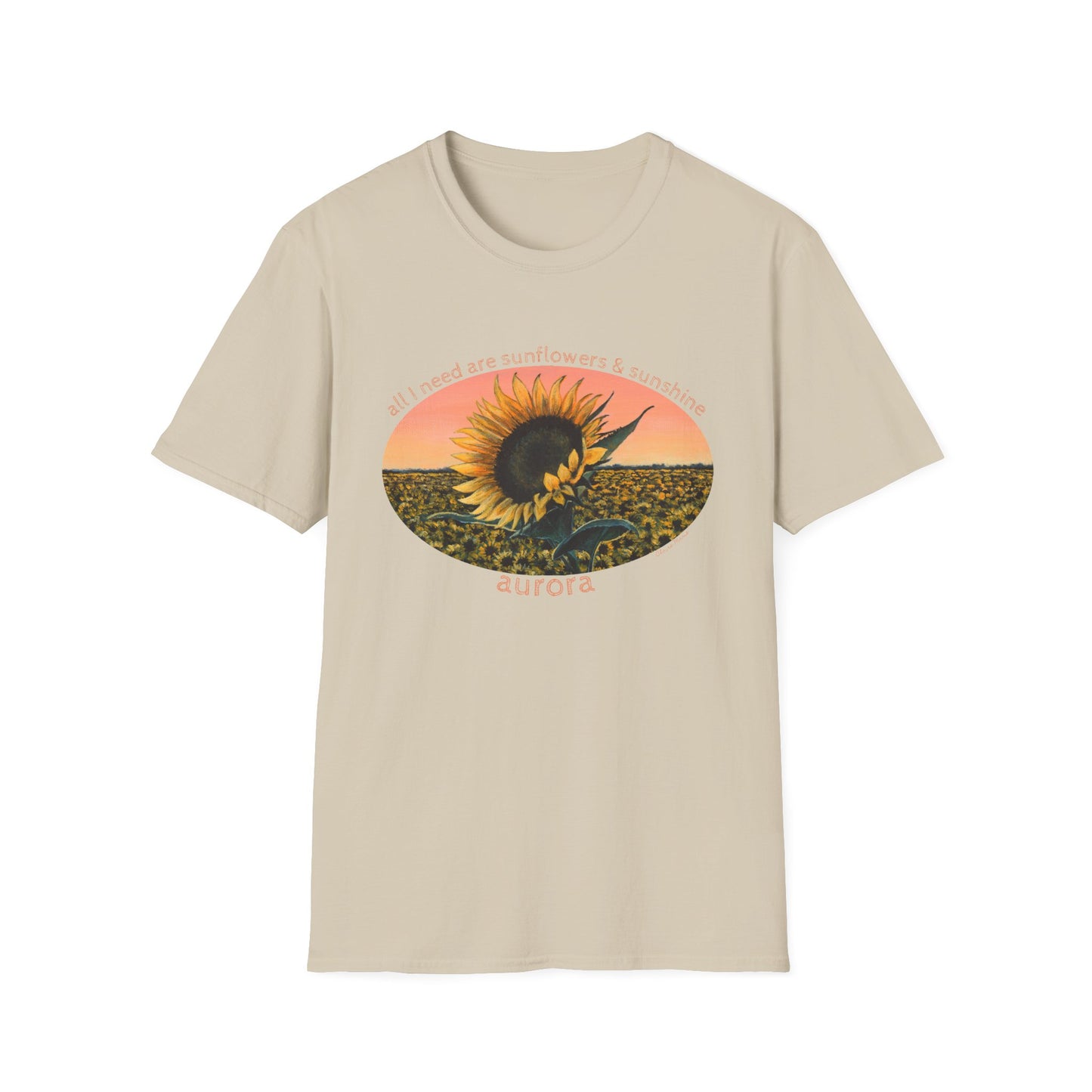 Sunflower Sunset Tee — 'Aurora' T-Shirt