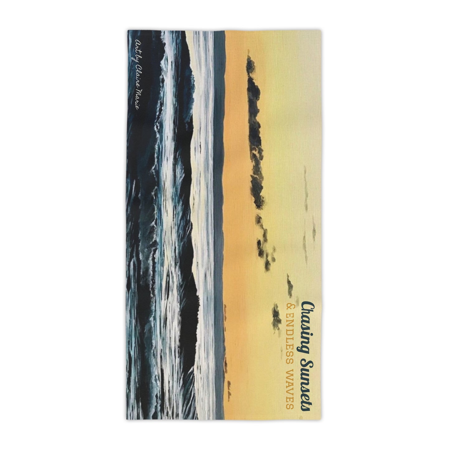 "Chasing Sunsets & Endless Waves" Beach Towel