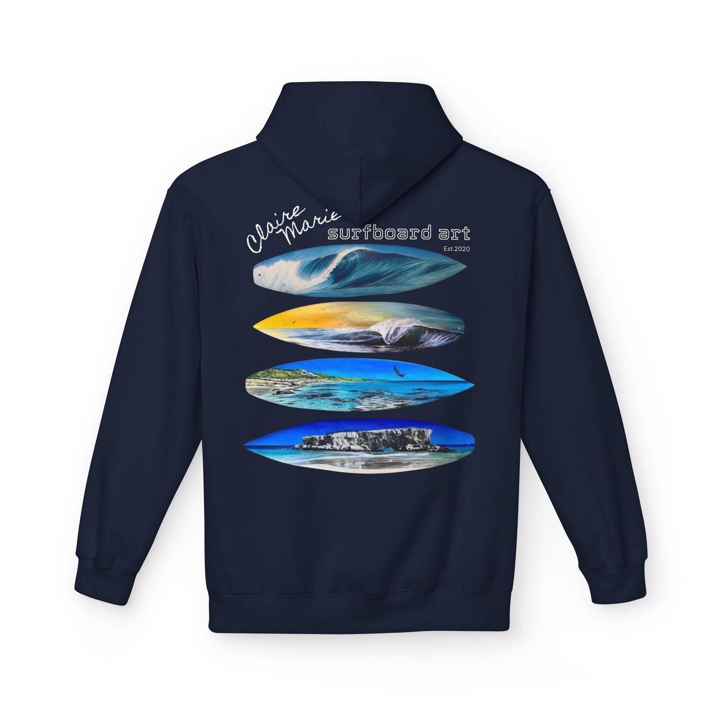 Claire Marie Surfboard Art Hoodie