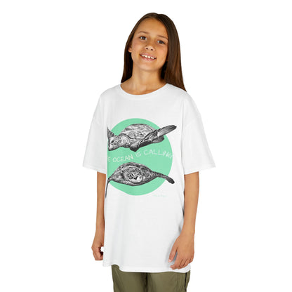 Sea Turtle “The Ocean Is Calling” Kids T-shirt