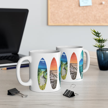 Surfboard Artwork - Mullaloo Beach Mug 11oz