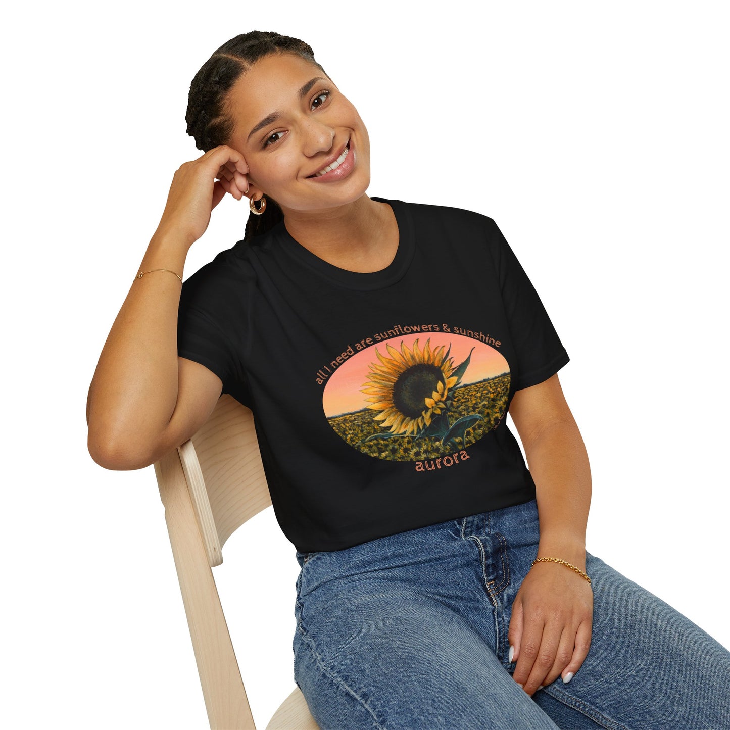 Sunflower Sunset Tee — 'Aurora' T-Shirt