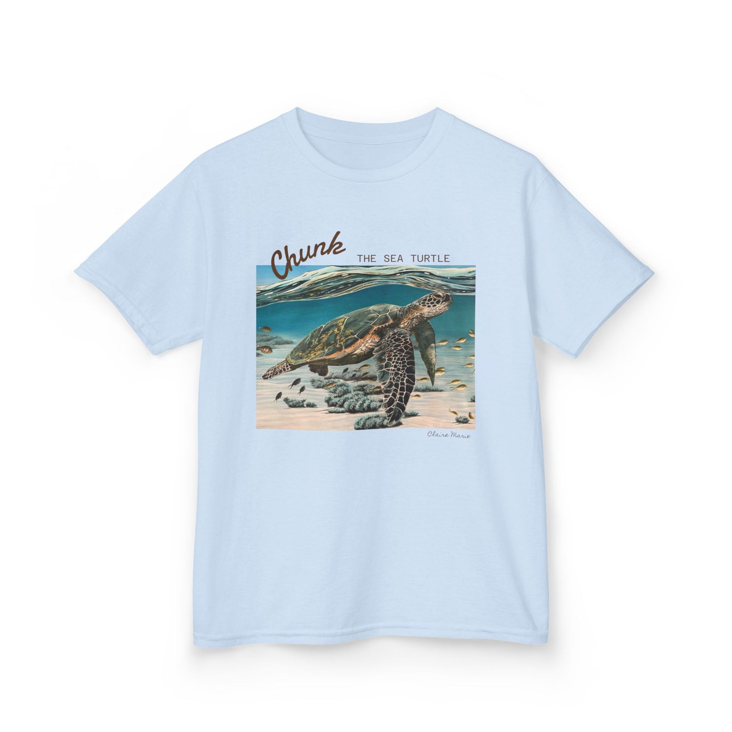 Sea Turtle Kids T-shirt - 'Chunk the Sea Turtle' design