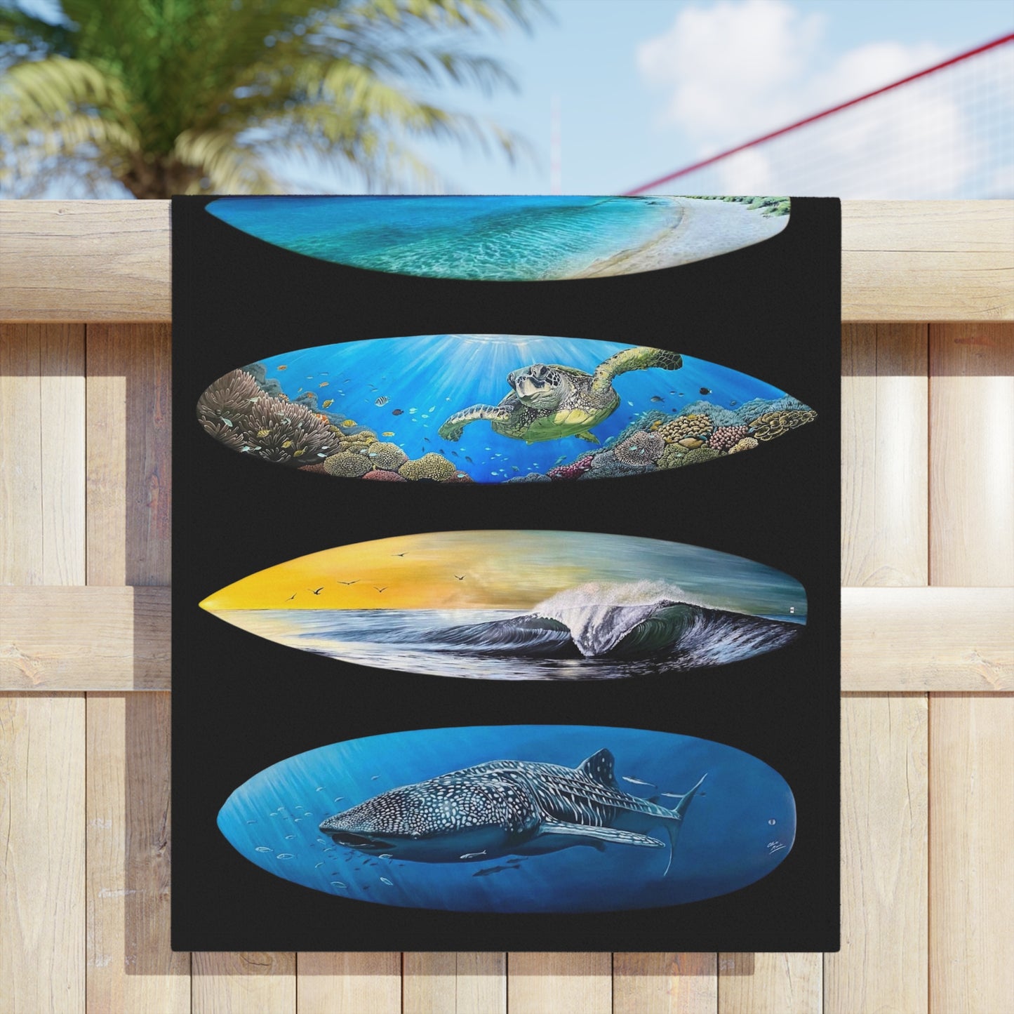 Claire Marie Surfboard Art Beach Towel