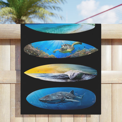 Claire Marie Surfboard Art Beach Towel
