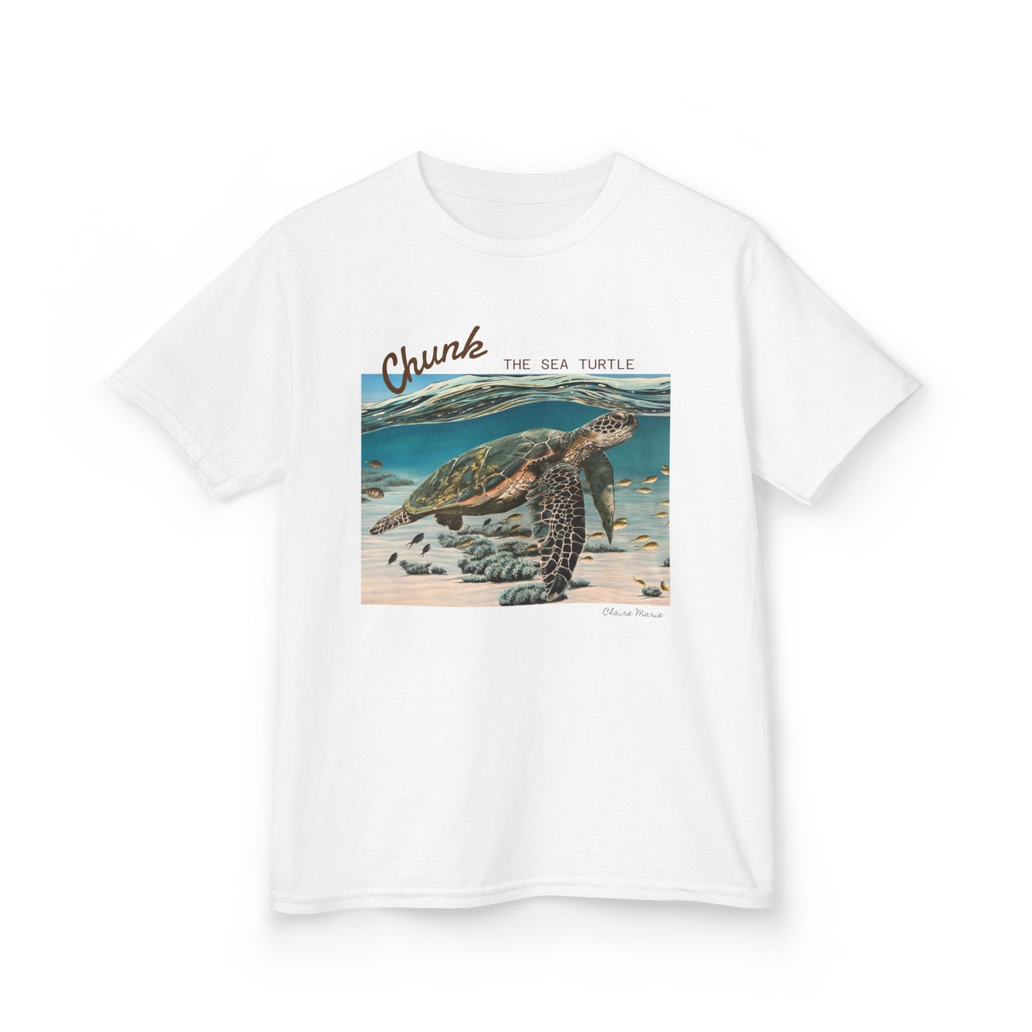Sea Turtle Kids T-shirt - 'Chunk the Sea Turtle' design