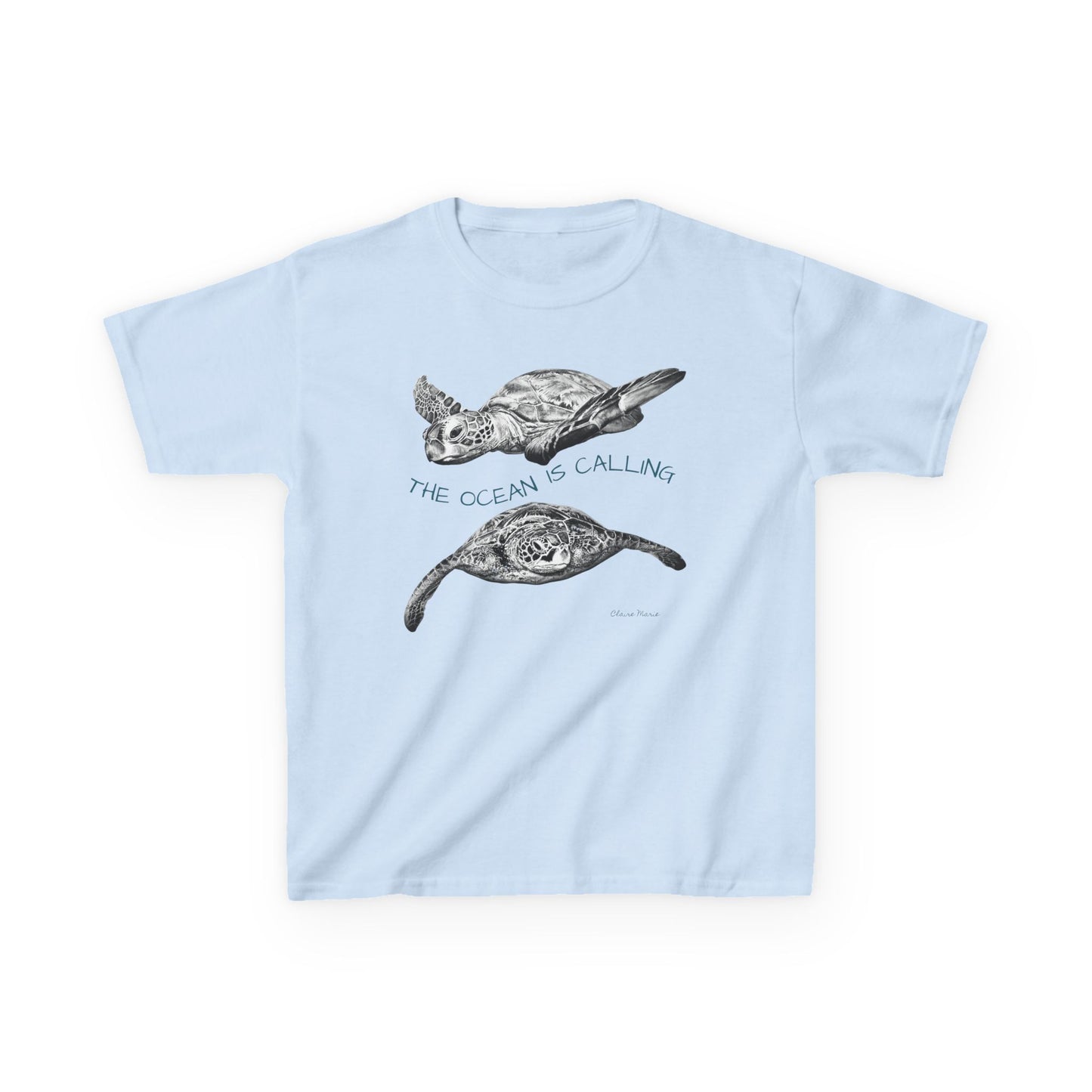 Sea Turtle “The Ocean Is Calling” Kids T-shirt