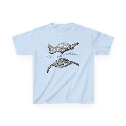 Sea Turtle “The Ocean Is Calling” Kids T-shirt