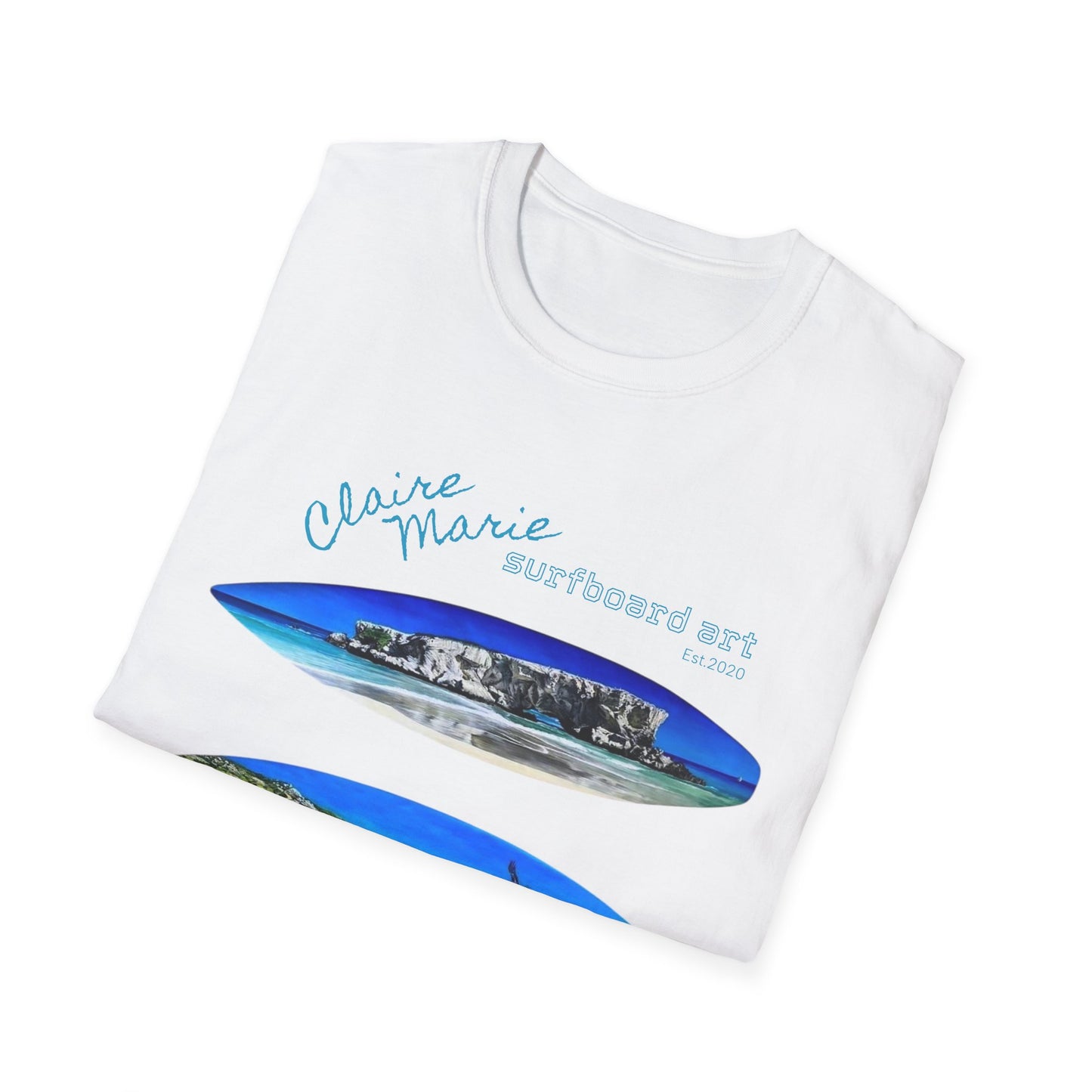 Claire Marie Surfboard Art — Coastal Vibes Beach T-Shirt