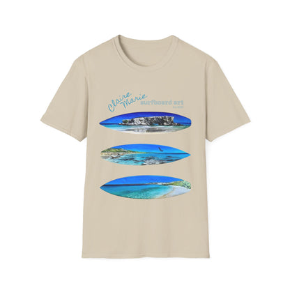 Claire Marie Surfboard Art — Coastal Vibes Beach T-Shirt