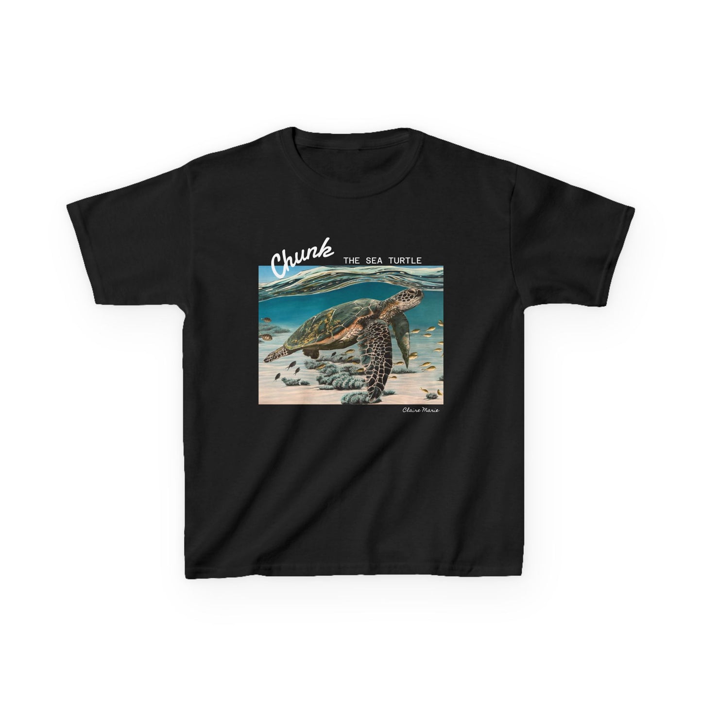 Sea Turtle Kids T-shirt - 'Chunk the Sea Turtle' design