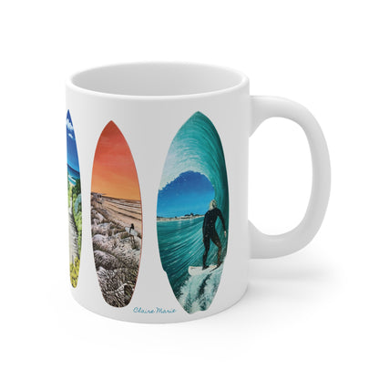 Surfboard Artwork - Mullaloo Beach Mug 11oz