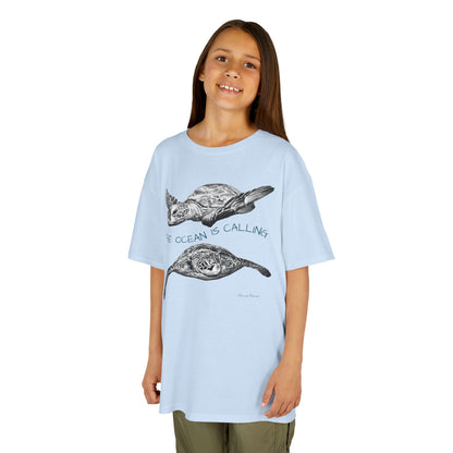 Sea Turtle “The Ocean Is Calling” Kids T-shirt
