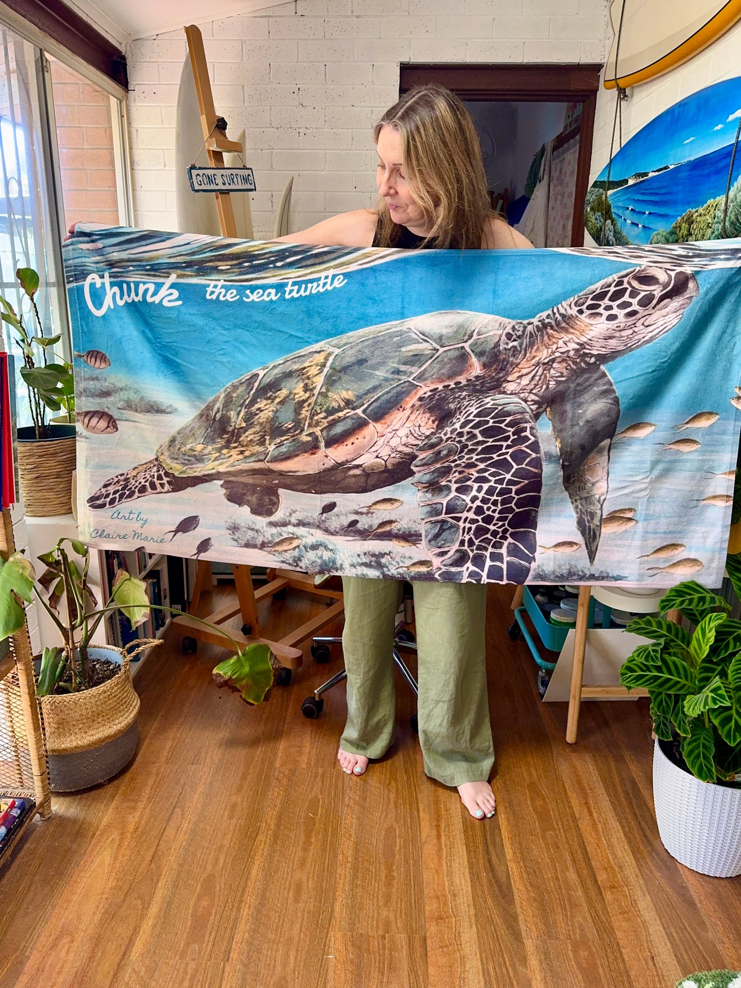 ‘Chunk the Sea Turtle’ Beach Towel
