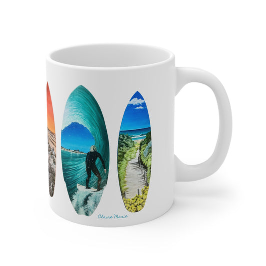 Surfboard Artwork - Mullaloo Beach Mug 11oz