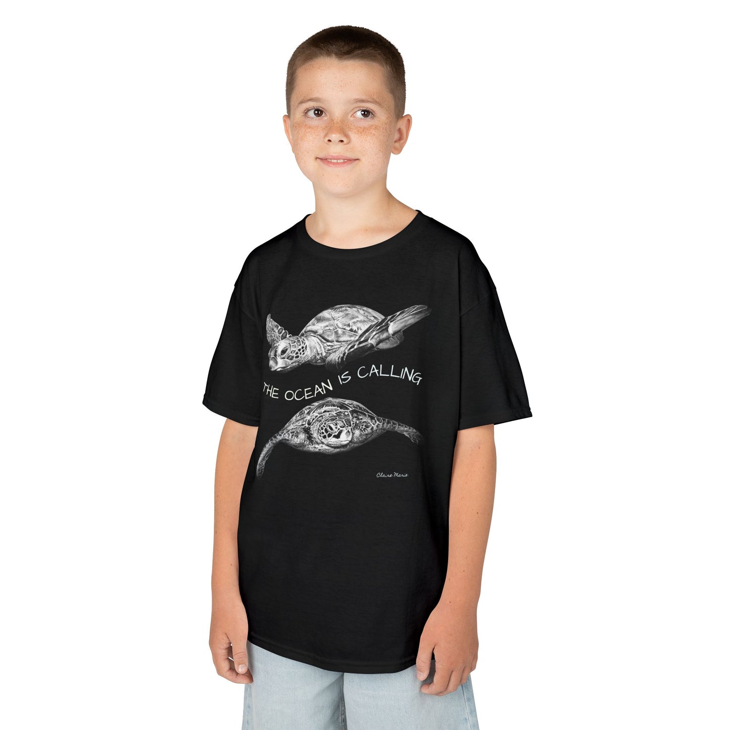 Sea Turtle “The Ocean Is Calling” Kids T-shirt
