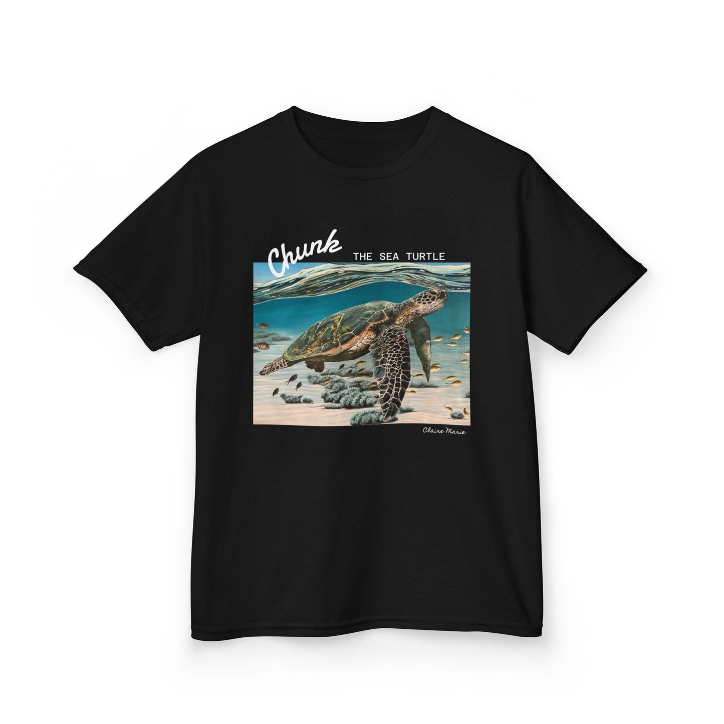 Sea Turtle Kids T-shirt - 'Chunk the Sea Turtle' design