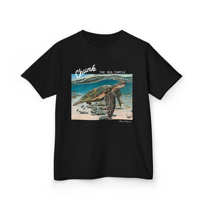 Sea Turtle Kids T-shirt - 'Chunk the Sea Turtle' design