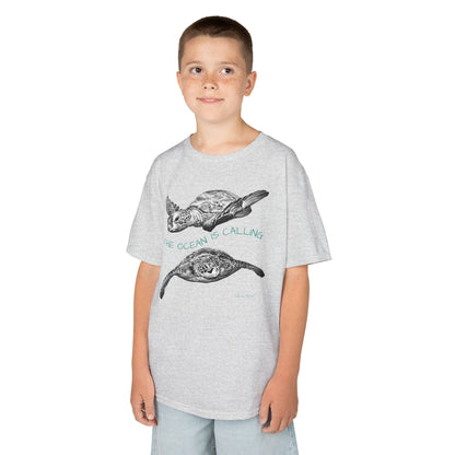 Sea Turtle “The Ocean Is Calling” Kids T-shirt