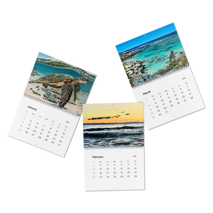 Claire Marie 2026 Art Wall Calendar — Coastal & Surfboard Landscapes