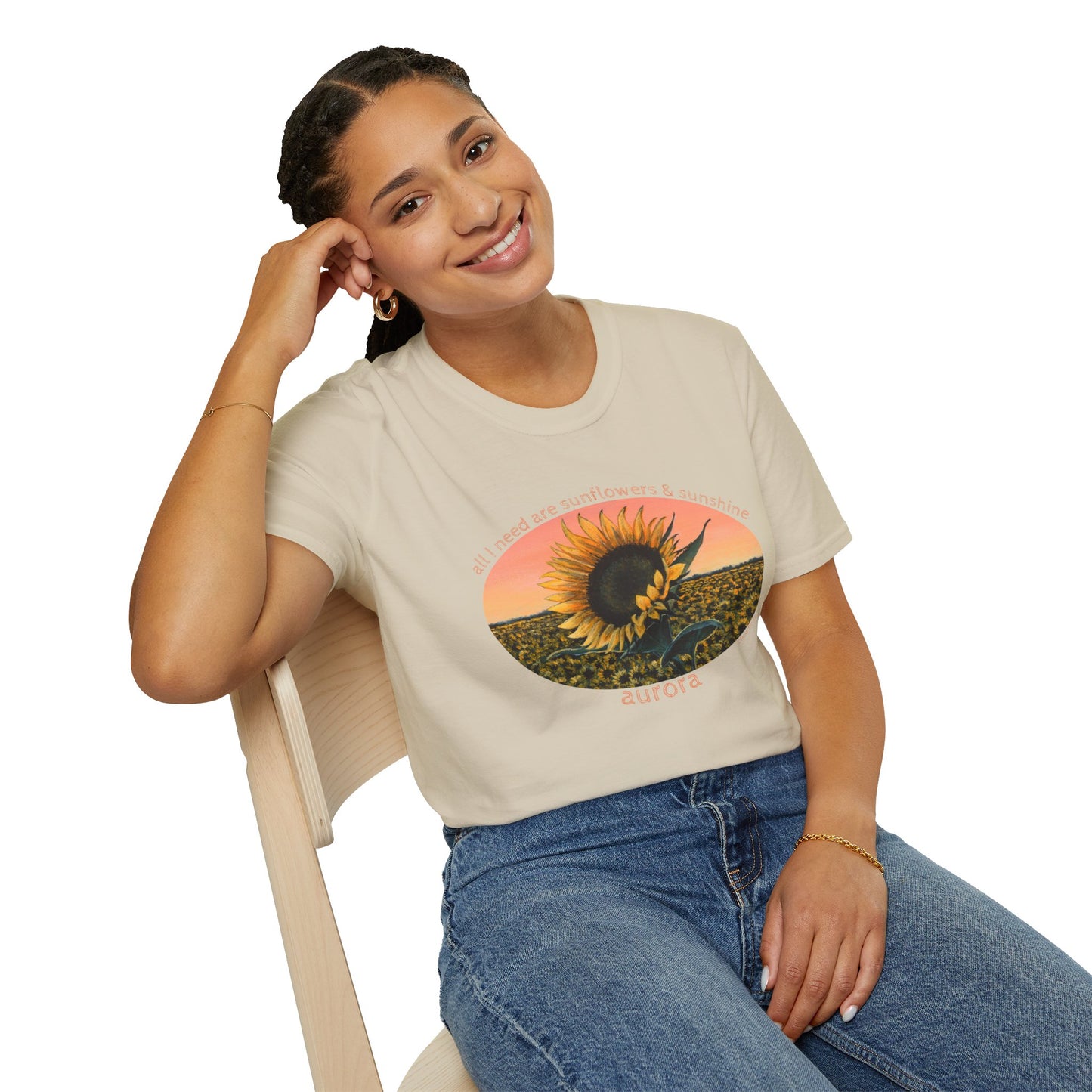 Sunflower Sunset Tee — 'Aurora' T-Shirt