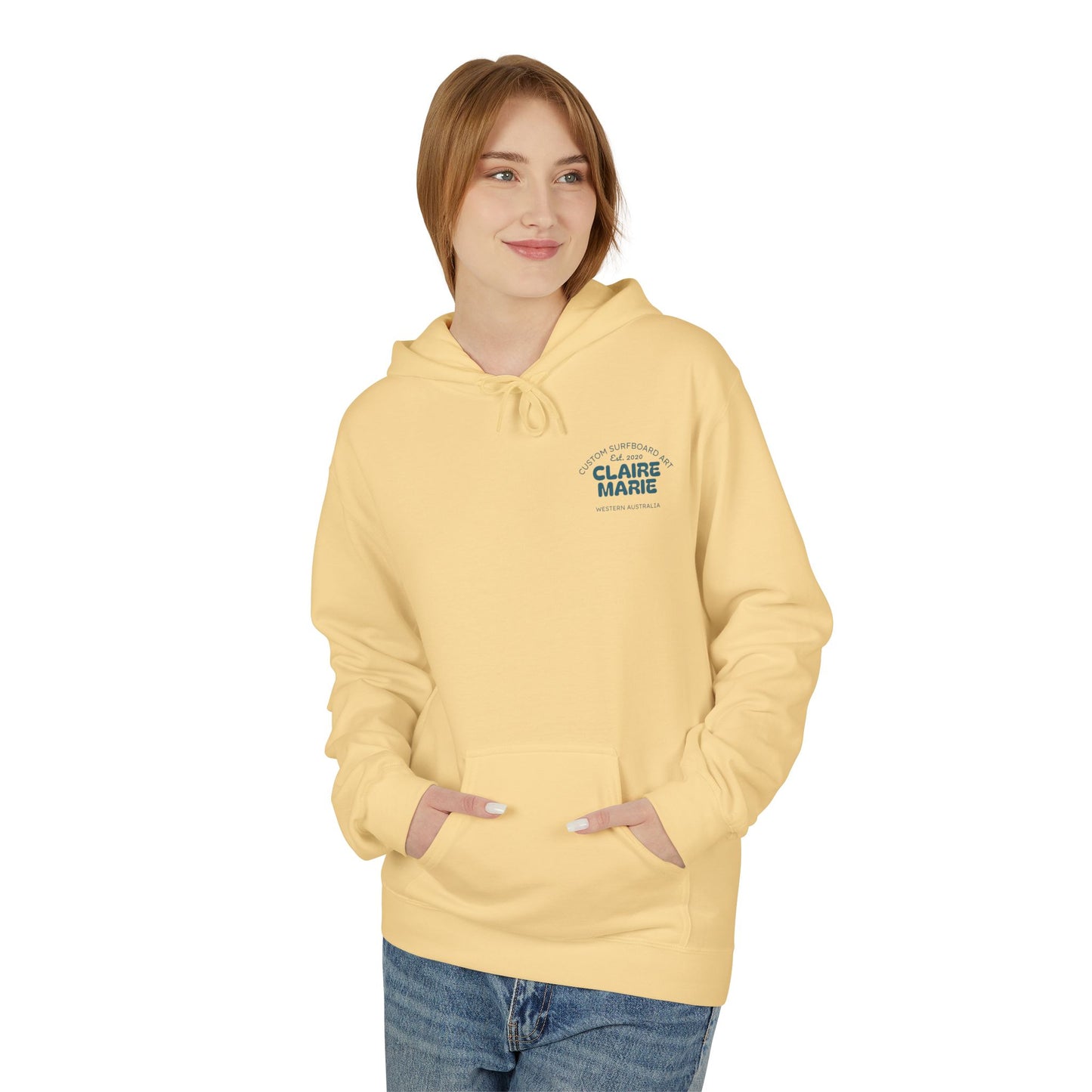 Claire Marie Surfboard Art Hoodie