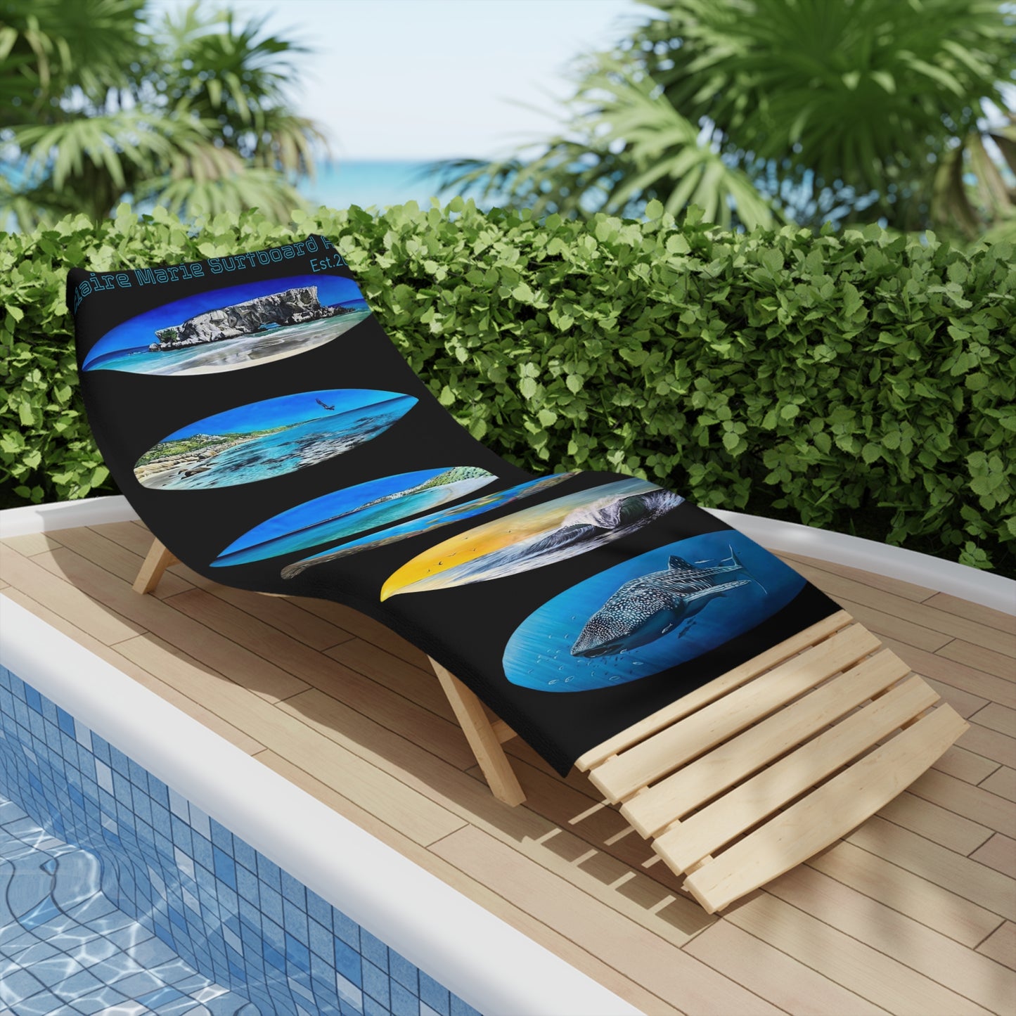 Claire Marie Surfboard Art Beach Towel