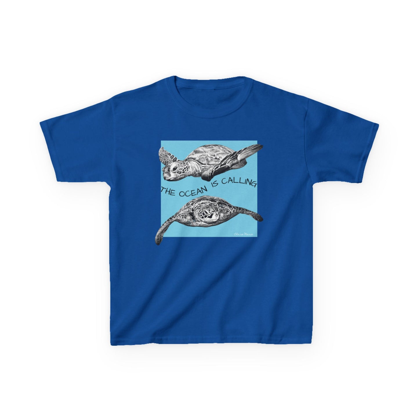 Sea Turtle “The Ocean Is Calling” Kids T-shirt