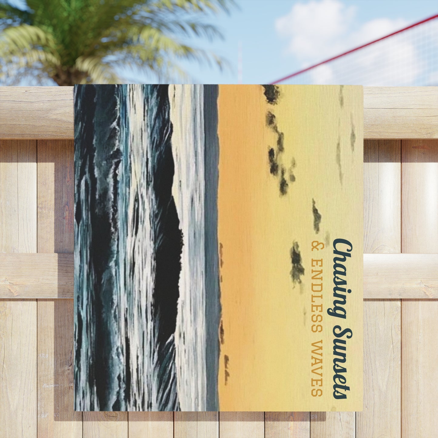 "Chasing Sunsets & Endless Waves" Beach Towel