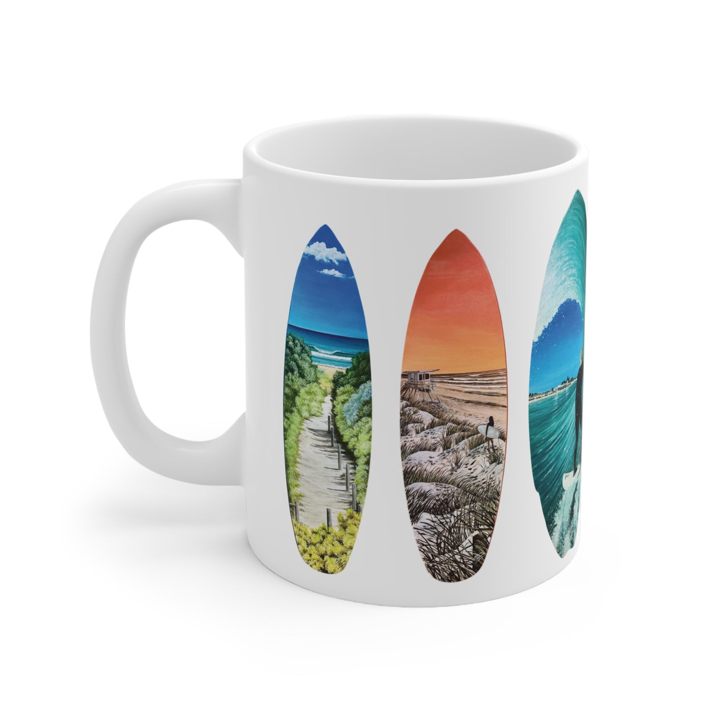 Surfboard Artwork - Mullaloo Beach Mug 11oz