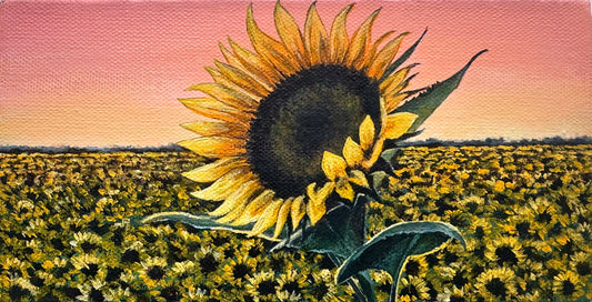 "Aurora" original acrylic painting on canvas (10.5 x 20 x 3.5cm)