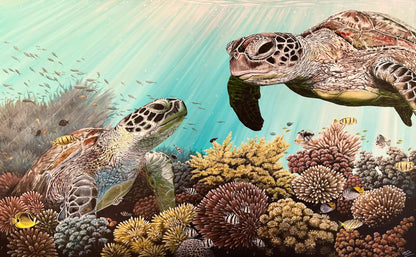 "Underwater Garden" - limited edition 100 x 62 cm rolled canvas print