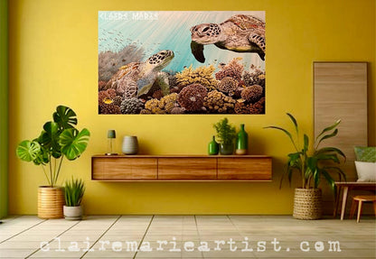 "Underwater Garden" - original painting in acrylic on canvas 122 x 76 cm