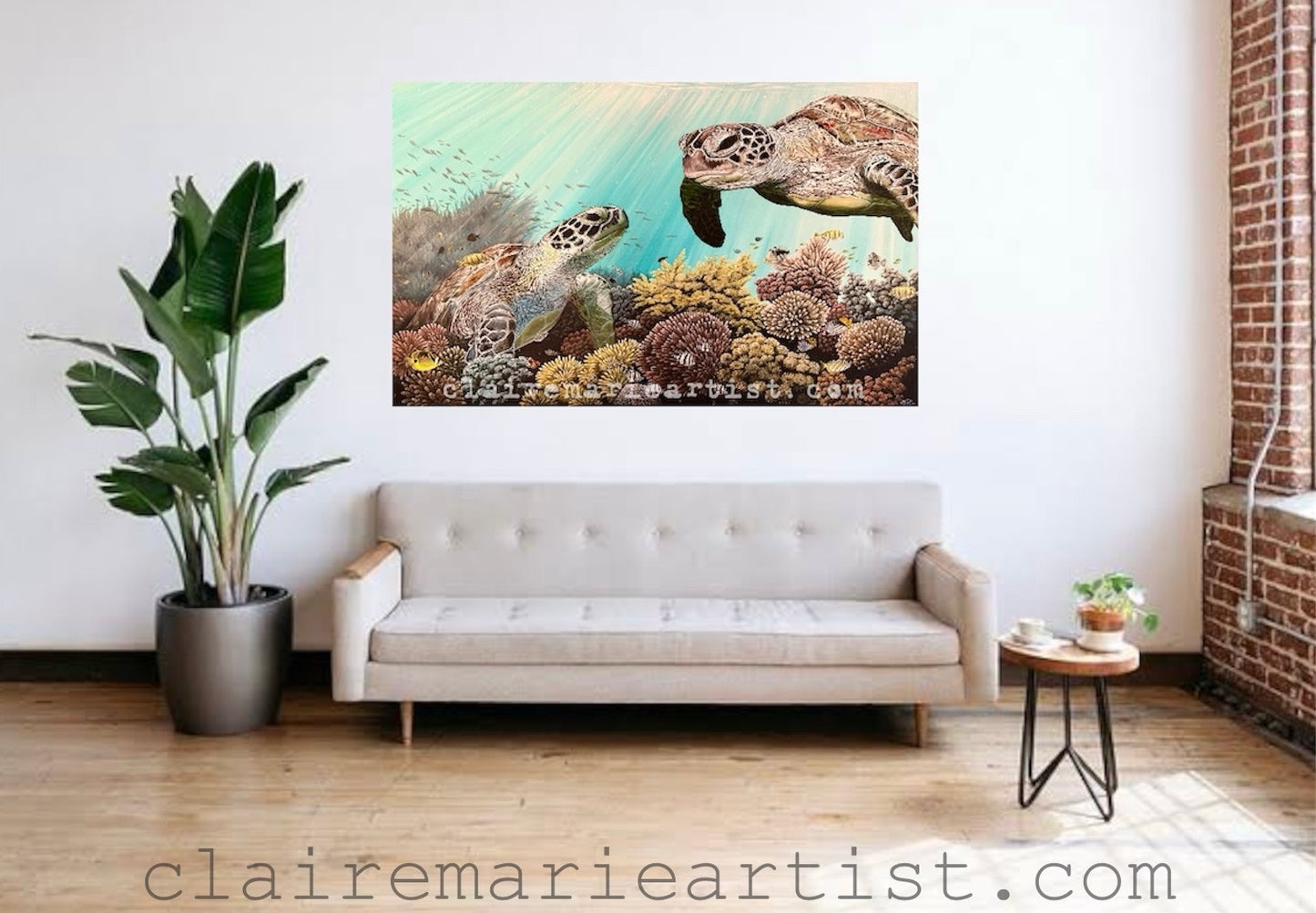 "Underwater Garden" - limited edition 100 x 62 cm rolled canvas print